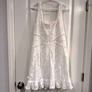 Floret Studios White Lace Sleeveless Dress New Size Large NWT